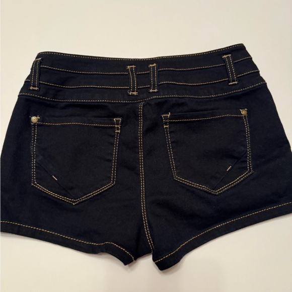 Blue Spice High Waist dark blue Denim Shorts - Picture 5 of 8